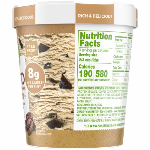 Simple Truth™ Keto Coffee Chip Ice Cream Pint Perspective: right