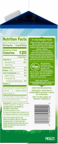 Simple Truth Organic® 100% Grass-Fed 2% Milk Perspective: right