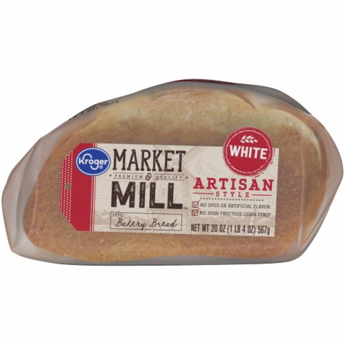 Kroger® Market & Mill Artisan Style White Bakery Bread Loaf Perspective: right