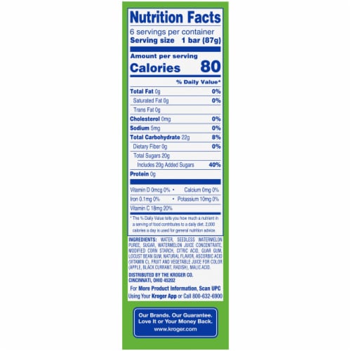 Kroger® Watermelon Mint Frozen Fruit Bars Perspective: right