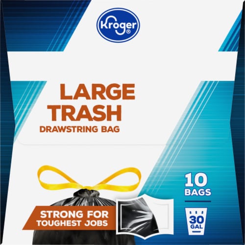 Kroger® 30 Gallon Large Drawstring Trash Bags Perspective: right