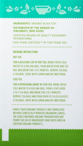 Simple Truth Organic® English Breakfast Black Tea Bags Perspective: right