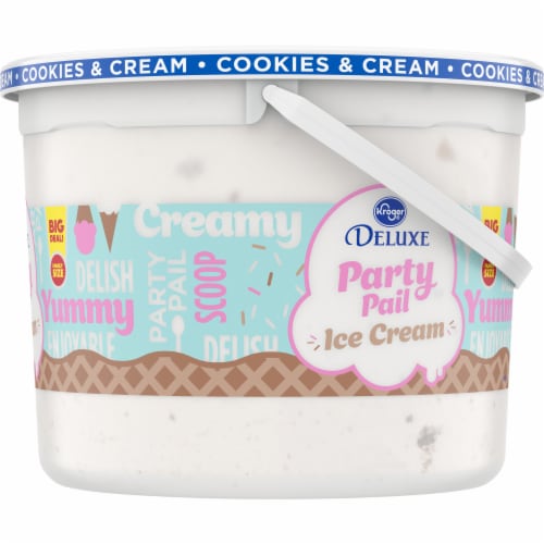 Kroger® Deluxe Cookies & Cream Flavored Ice Cream Family Size Perspective: right