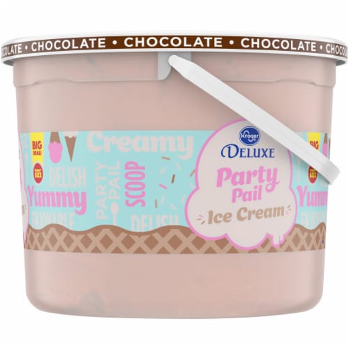 Kroger® Deluxe Party Pail Chocolate Flavored Ice Cream Family Size Perspective: right