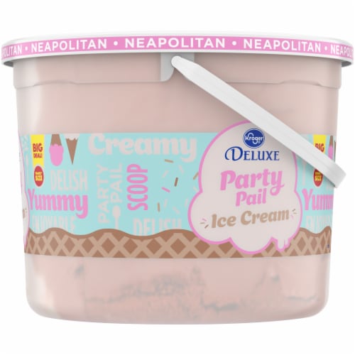 Kroger® Deluxe Party Pail Neapolitan Flavored Ice Cream Family Size Perspective: right