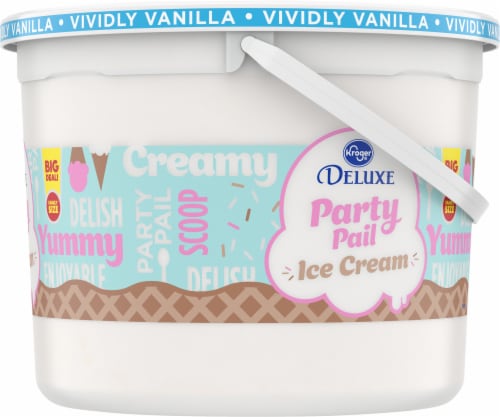 Kroger® Deluxe Vividly Vanilla Flavored Ice Cream Family Size Perspective: right