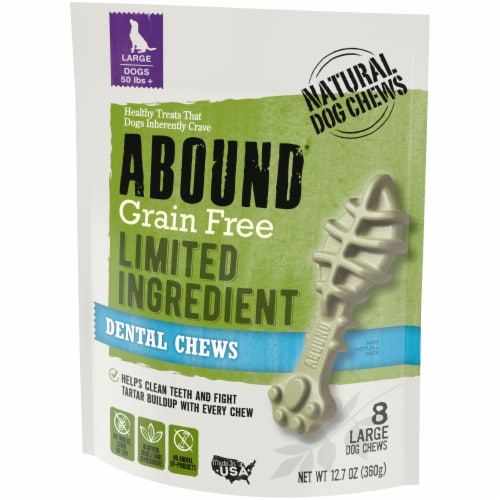 Abound® Grain Free Large Dental Chews Dog Treats Perspective: right