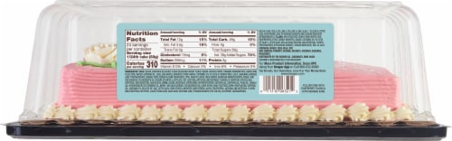 Bakery Fresh Goodness Rose and Daisy Raspberry Filling Sheet Cake Perspective: right