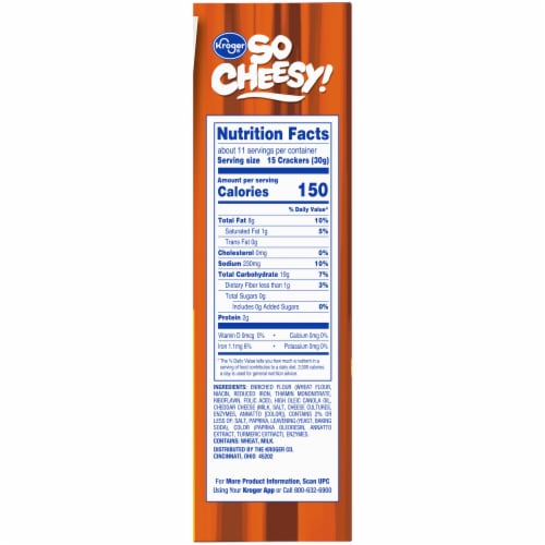 Kroger® So Cheesy! Original Big Baked Cheese Bits Crackers Perspective: right