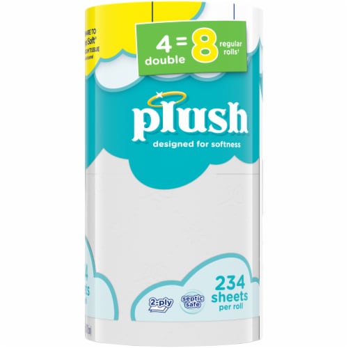 Plush Double Roll Bath Tissue Perspective: right