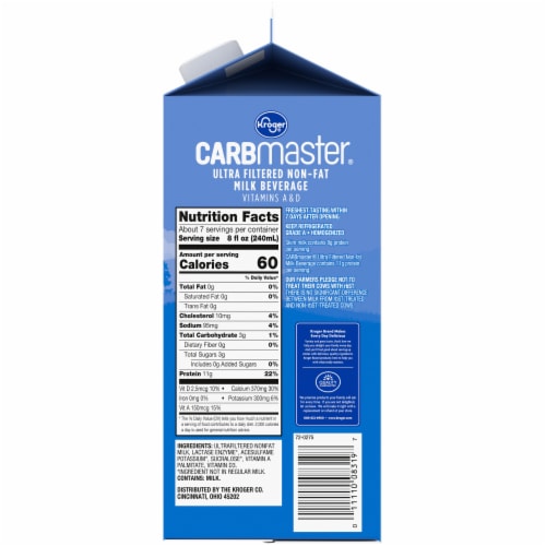 Kroger® Carbmaster® Original Lactose Free Non-Fat Milk Beverage Perspective: right