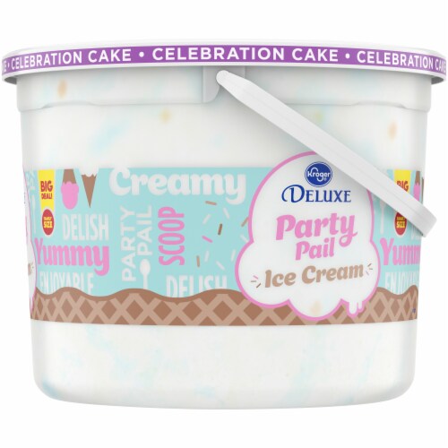 Kroger® Deluxe Party Pail Celebration Cake Ice Cream Family Size Perspective: right