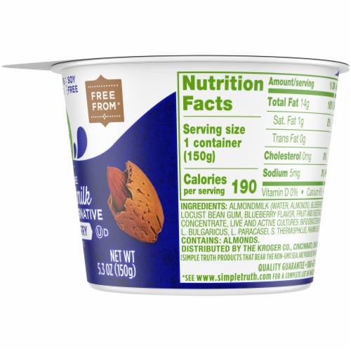 Simple Truth™ Dairy Free Blueberry Almond Milk Yogurt Alternative Perspective: right