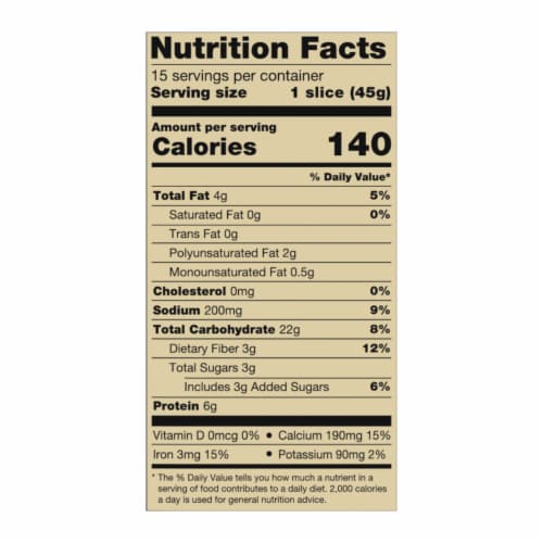 Private Selection® Omega Flax & Fiber Wide Pan Bread Perspective: right
