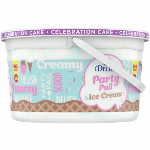Kroger® Deluxe Celebration Cake Ice Cream Family Size Perspective: right