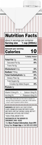 Kroger® Fat Free Beef Broth Perspective: right