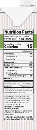 Kroger® Fat Free Reduced Sodium Beef Broth Perspective: right