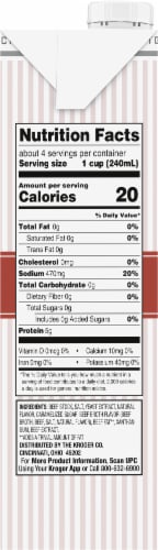 Kroger® Fat Free Beef Stock Perspective: right