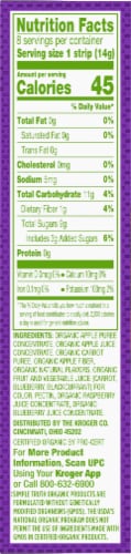 Simple Truth Organic Raspberry & Blueberry Fruit & Veggie Blend Strips Perspective: right