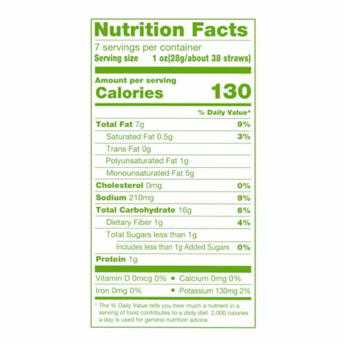 Simple Truth® Sea Salt Veggie Straws Chips Perspective: right