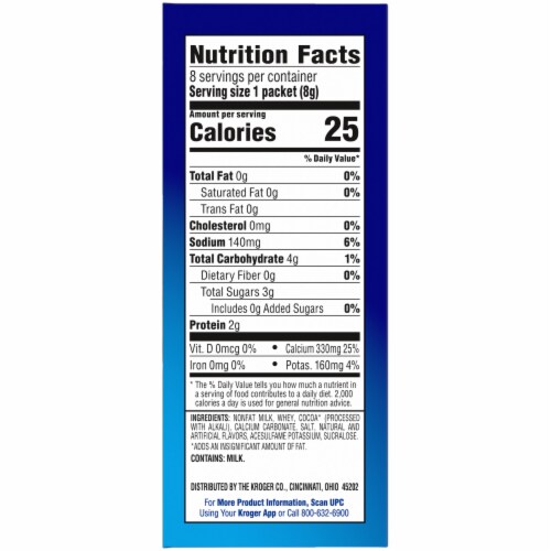 Kroger® Fat Free Milk Chocolate Dutch Hot Cocoa Mix Perspective: right