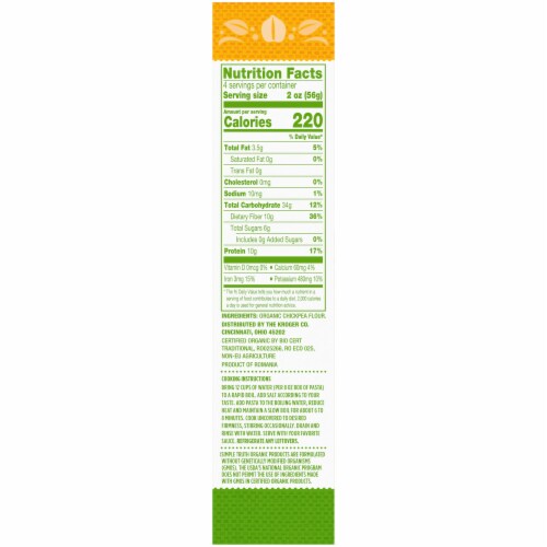 Simple Truth Organic® Gluten Free Chickpea Fusilla Pasta Perspective: right