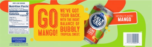 Kroger® Mango Flavored Seltzer Water Cans Perspective: right