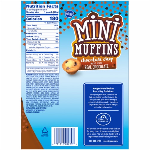 Kroger® Chocolate Chip Mini Muffins BIG Deal! Perspective: right