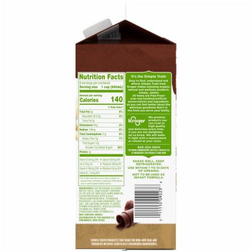 Simple Truth™ Dairy Free Chocolate Oat Milk Half Gallon Perspective: right