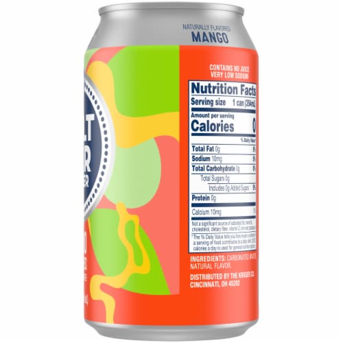 Kroger® Naturally Flavored Mango Seltzer Water Single Can Perspective: right