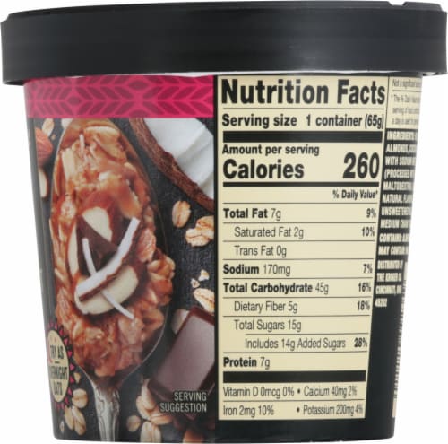 Private Selection™ Belgian Chocolate Almond Coconut Oatmeal Cup Perspective: right