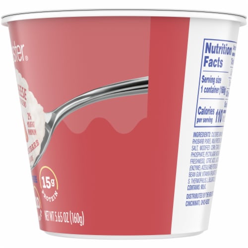 Kroger® CarbMaster™ Strawberry Rhubarb Low Fat Cottage Cheese Perspective: right