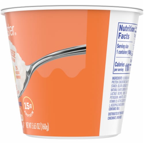 Kroger® CarbMaster™ Peach Low Fat Cottage Cheese Perspective: right