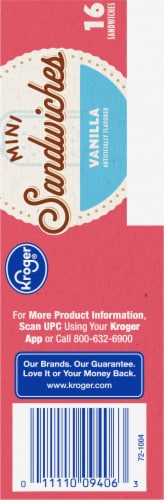 Kroger® Vanilla Mini Frozen Dairy Dessert Sandwiches Perspective: right