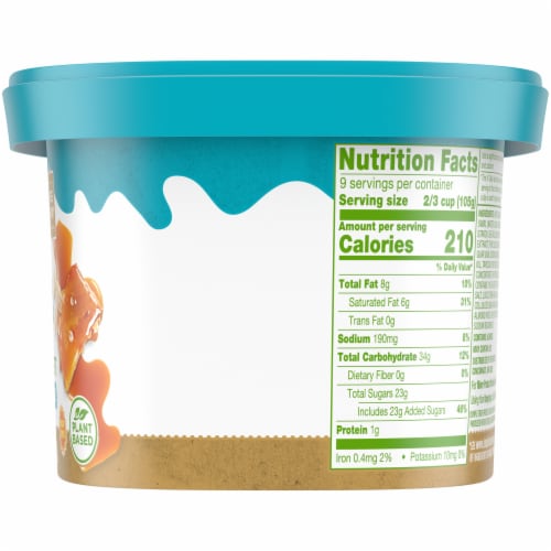 Simple Truth™ Dairy Free Sea Salt Caramel with Oat Milk Base Frozen Dessert Tub Perspective: right