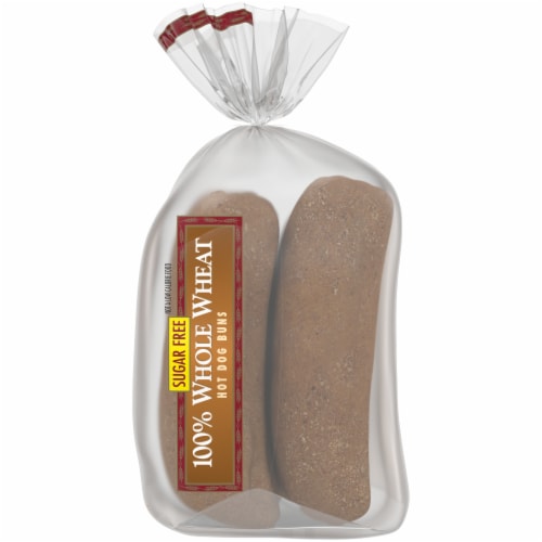 Western Hearth® Sugar Free 100% Whole Wheat Extra Large Hot Dog Buns Perspective: right
