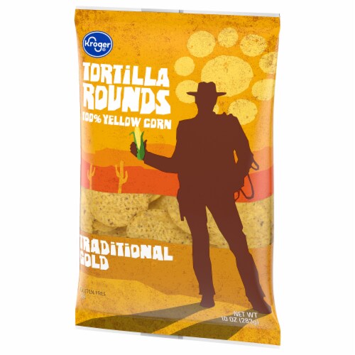 Kroger® Traditional Yellow Rounds Tortilla Chips Perspective: right