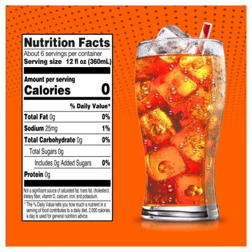 Big K® Orange Zero Sugar Caffeine Free Soda Bottle Perspective: right
