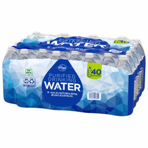 Kroger® Purified Bottled Water, 40 bottles / 16.9 fl oz - Food 4 Less