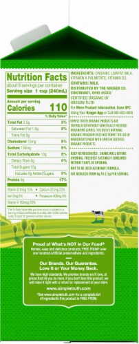 Simple Truth Organic® 1% Low Fat Milk Perspective: right