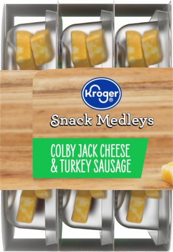 Kroger® Colby Jack Cheese & Turkey Sausage Snack Kit Perspective: right
