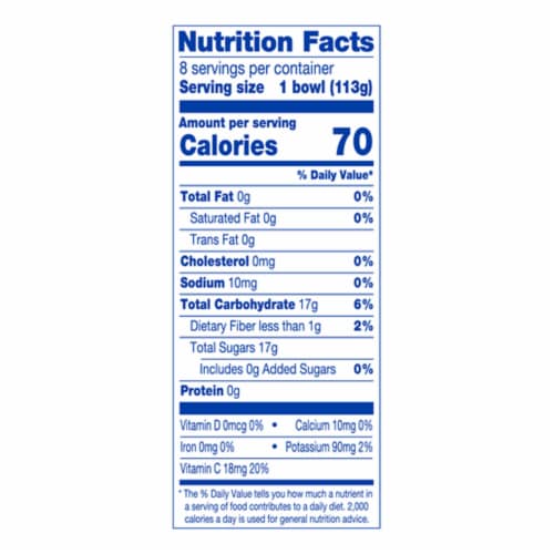 Kroger® Yellow Cling Diced Peach Cups in 100% Juice Perspective: right