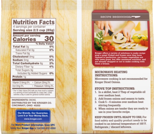 Kroger® Recipe Beginnings Frozen Onions Chopped Perspective: right