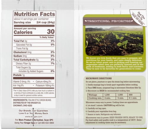 Kroger® Traditional Favorites Frozen Green Beans Italian Cut Perspective: right