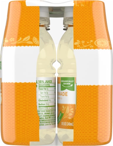 Simple Truth Organic® Non GMO Organic 6 pack Bottle Lemonade Perspective: right