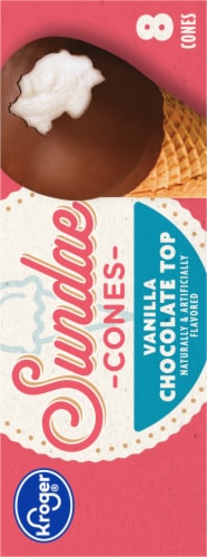 Kroger® Fun Days Sundaes Vanilla Chocolate Cones Perspective: right