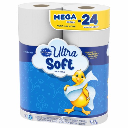 Kroger® Ultra Soft Toilet Paper Mega Roll Perspective: right