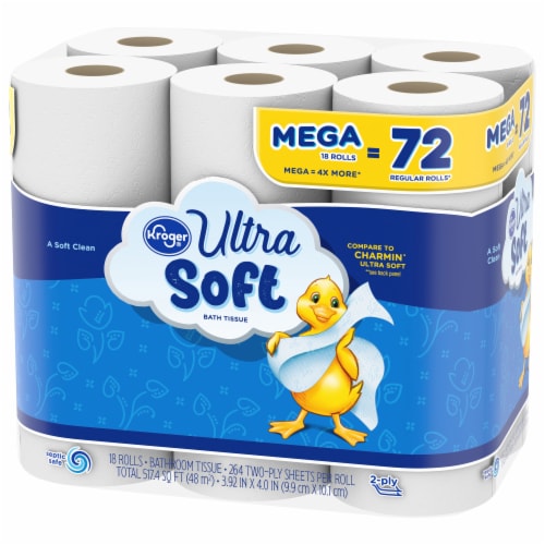 Kroger® Ultra Soft Toilet Paper Mega Roll Perspective: right