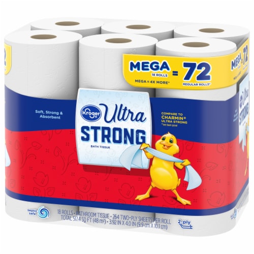 Kroger® Ultra Strong Mega Roll Toilet Paper Perspective: right