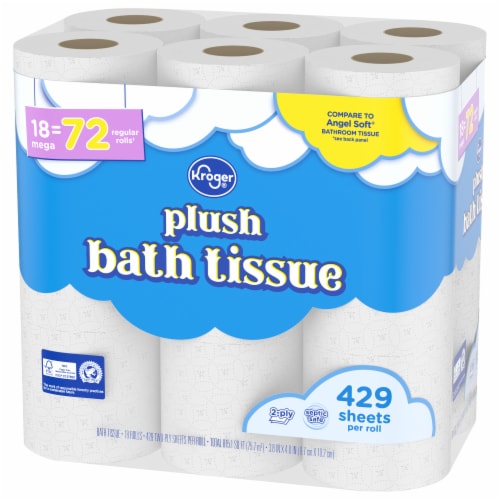 Kroger® Plush Toilet Paper Mega Roll Perspective: right